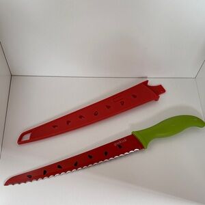 GoodCook Red and Green Watermelon Cutter with Matching Cover